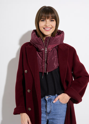 Capuche cagoule déperlante et zippée Prune