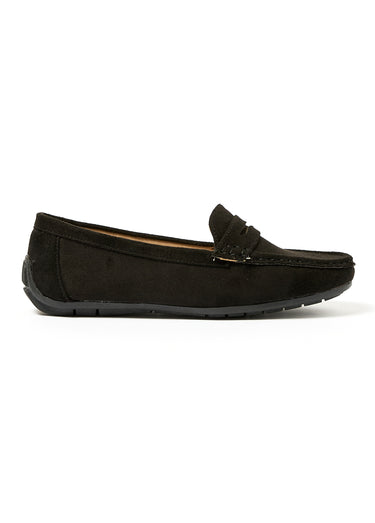 Mocassins aspect daim Noir