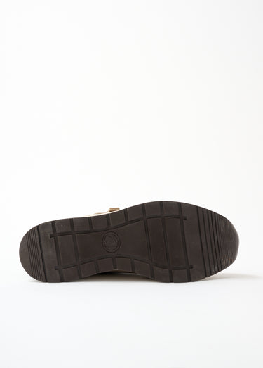 Baskets largeur confort cuir bi-matière Beige