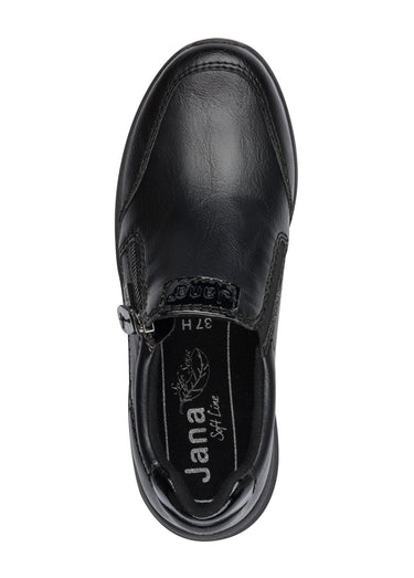 Derbies compensés zippés style loafers Noir