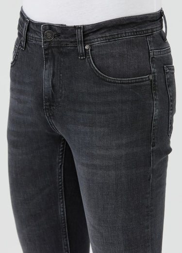 Jean 5 poches en denim, coupe fittée Gris Anthracite