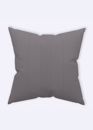 Housse de coussin bachette coton, motif lignes Gris
