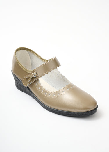Sandales babies cuir largeur confort Bronze