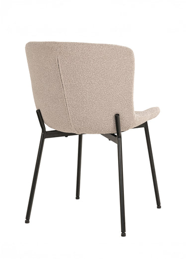 Chaise de salle à manger en bouclette Beige