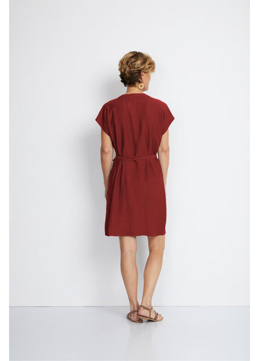 Robe-housse courte manches kimono Terracotta