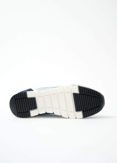 Baskets largeur confort lacées et zippées Marine / Blanc