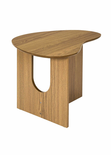 Table appoint bois décor forme abstraite Marron