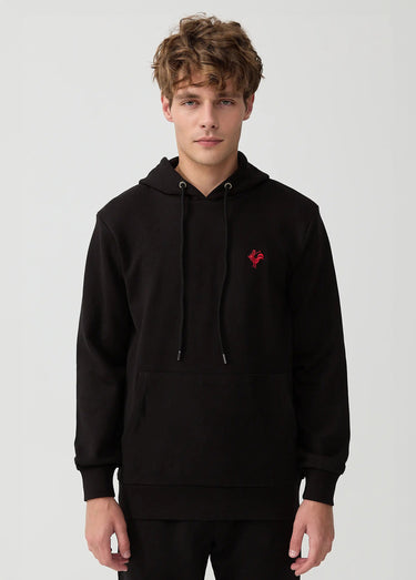 Sweat shirt à capuche poche kangourou Noir
