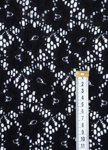 Coupon habillement, dentelle stretch Noir