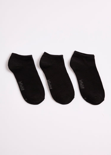 Socquettes unies coton majoritaire Noir