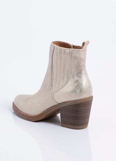 Boots métallisées à talon thème western Dore