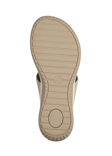 Mules légères en mesh, semelle compensée Beige