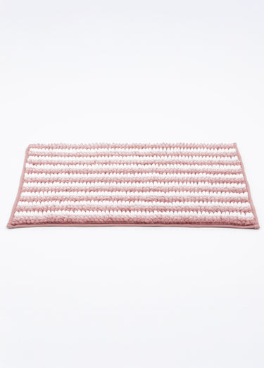 Tapis de bain antidérapant en chenille Rose