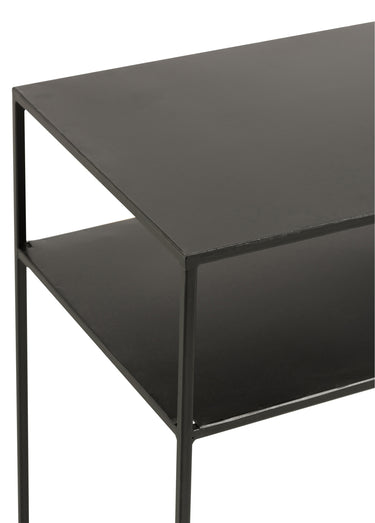 Console design minimaliste, métal foncé Noir