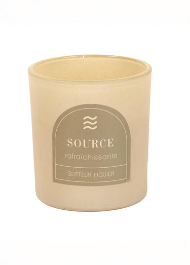 Coffret 4 bougies parfumées éléments naturels Rose