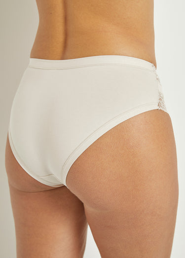 Culottes coton et empiècements dentelle Sable Lot2