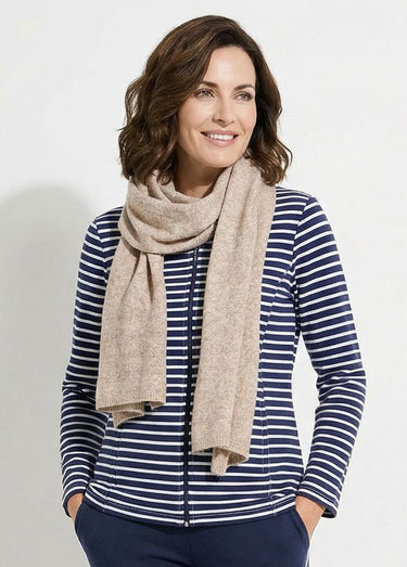 Écharpe en maille chaude avec laine Beige Chine