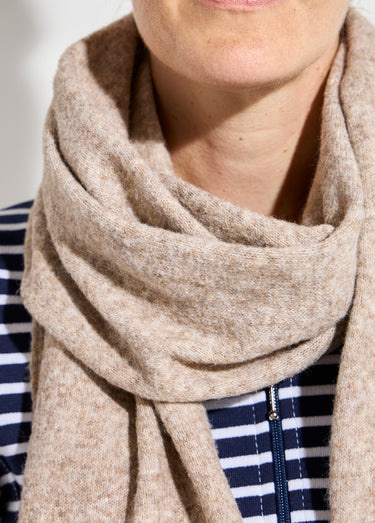 Écharpe en maille chaude avec laine Beige Chine