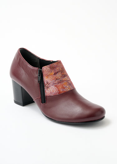 Derbies trotteurs zippés largeur confort Bordeaux