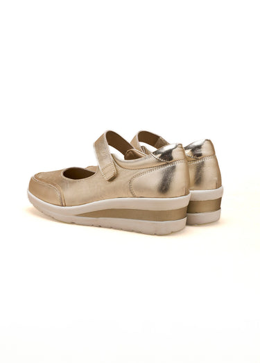 Ballerines compensées avec bride scratch Dore