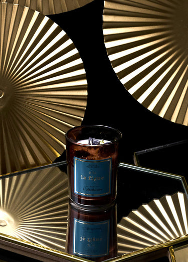 Bougie parfumée avec pierres, 6,5cm Rose