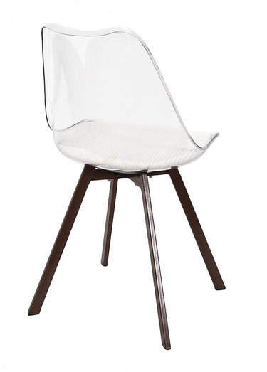 Chaises avec assise en velours cotelé 1B Beige
