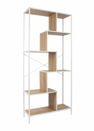 Etagère zigzag 6 niveaux en métal clair Blanc