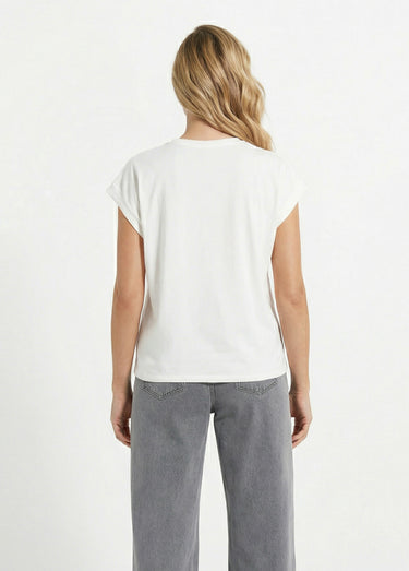 T-shirt coton avec 3 coeurs fantaisie Blanc
