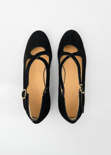 Escarpins à talons largeur confort cuir Noir