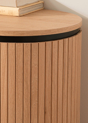 MALAGA Buffet effet rainuré Bois Clair