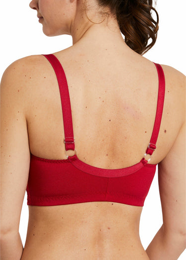 Soutien-gorge sans armatures ouvert devant Carmin