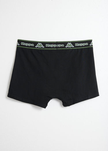 Boxer ceinture logo vif Noir/Vert