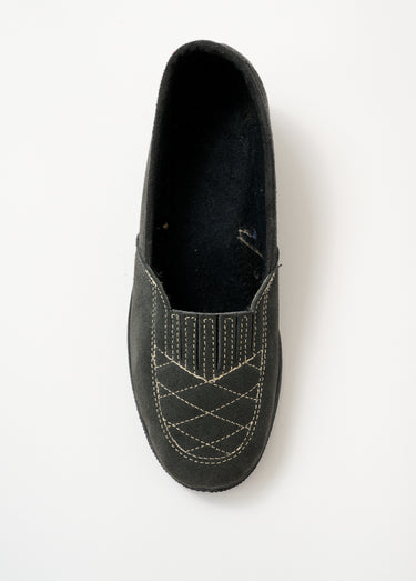 Mocassins élastiqués cuir grande largeur Gris