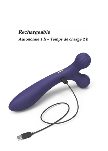 Sextoy vibrant et massant Fire Ball Indigo
