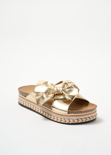 Mules avec noeud et semelle fantaisie Dore