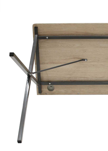 Bureau épuré, en métal et bois 2 tons 1G Gris