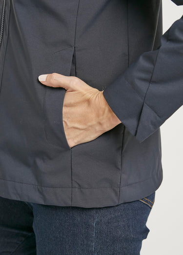 Veste sportwear déperlante à capuche Marine
