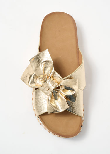 Mules avec noeud et semelle fantaisie Dore