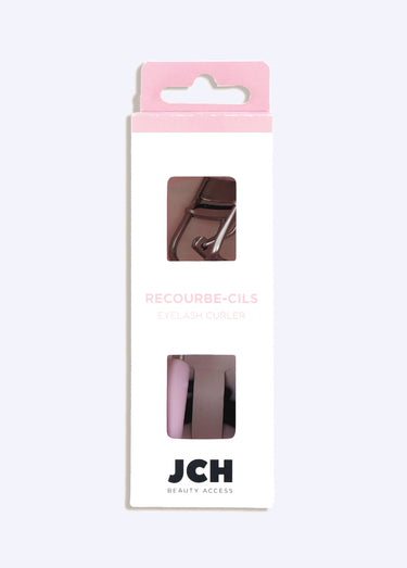 Recourbe cils inox + 3 coussinets silicone Rose