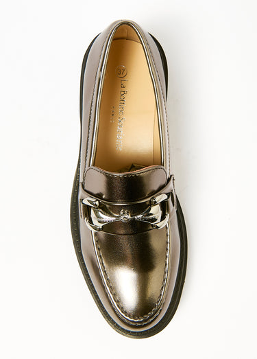 Mocassins à semelle crantée mors métal Gris