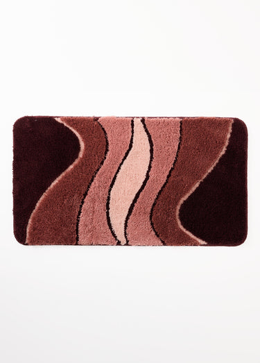 Tapis de bain antidérapant camaïeu fantaisie Vieux Rose