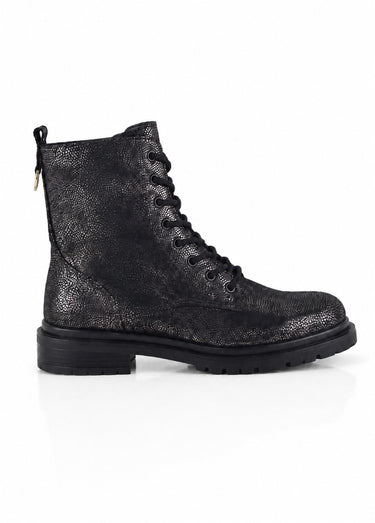 Bottines fantaisie style Combat boots Noir