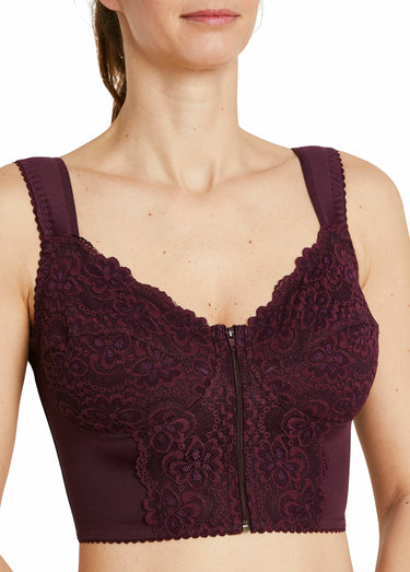 Bustier sans armatures zippé devant Prune