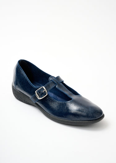 Ballerines vernies largeur confort cuir Vernis Marine