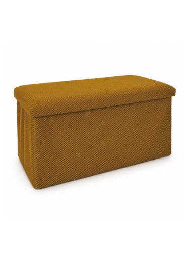 Banc coffre pliable design en mesh ATOME Jaune