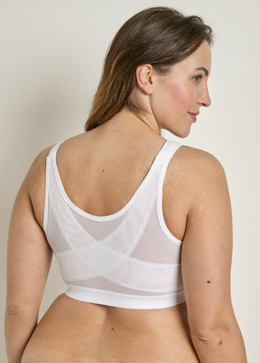 Soutien-gorge sans armatures ouvert devant Blanc