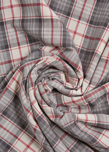 Coupon tissu écossais en coton, Skye Carreaux Noir