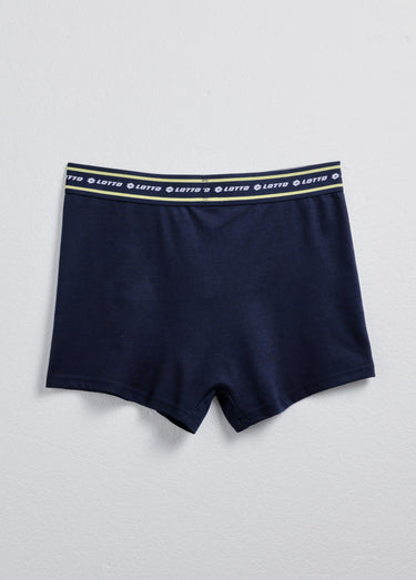 Boxer uni avec ceinture contrastante Bleu