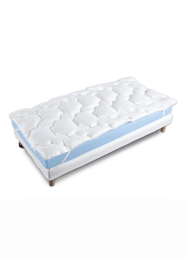 Surmatelas enveloppe microfibre Top Cool Blanc