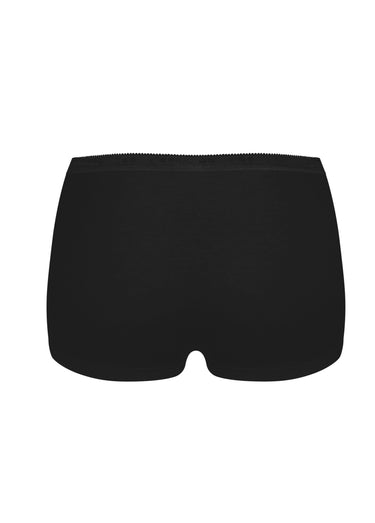 Shorty Basic+ coton stretch uni Noir